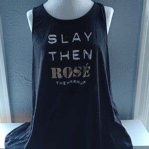 Black sleeveless tank “Slay than Rose" by Jessica Simpson size L